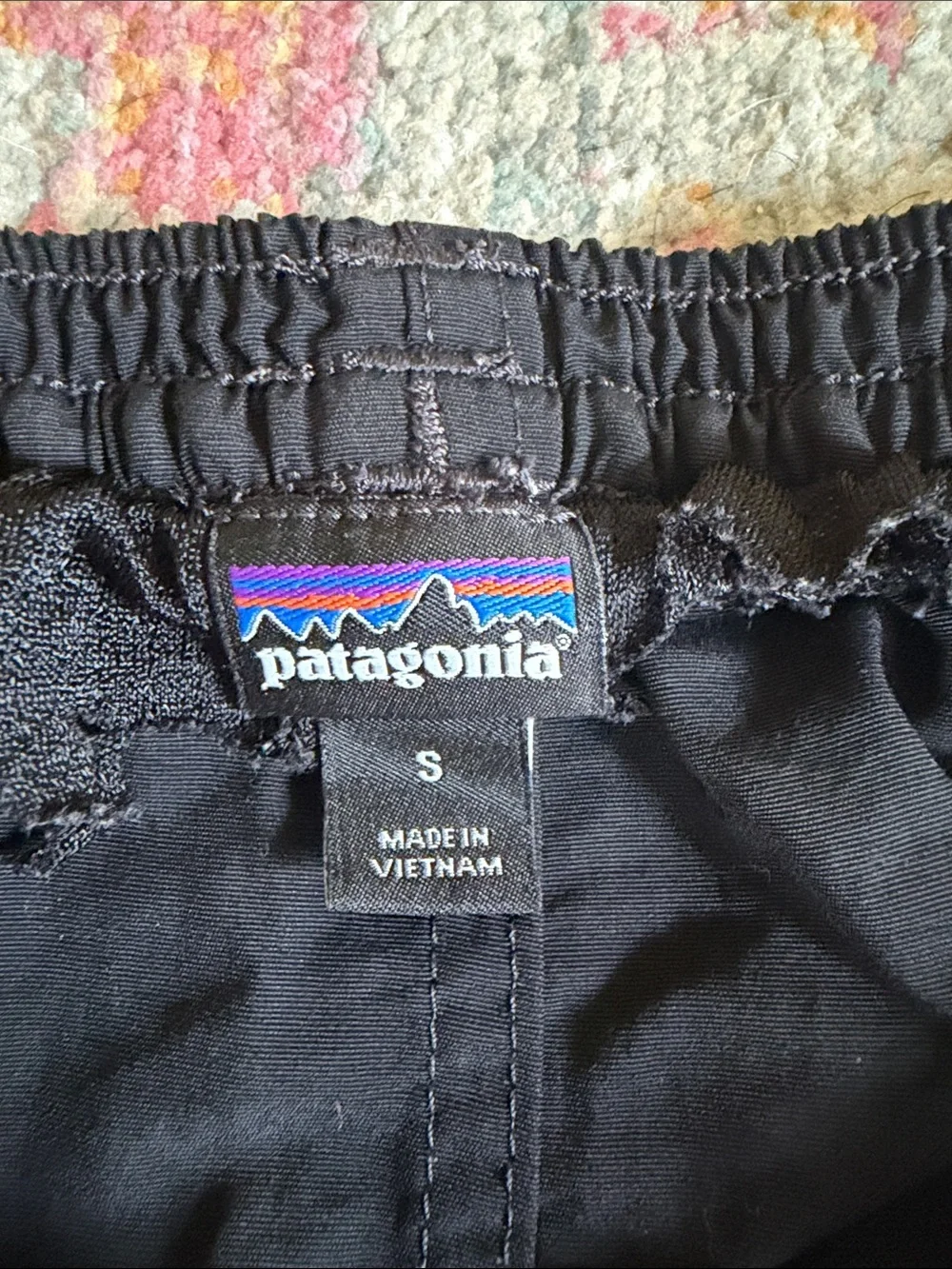 Patagonia Black Men's Swim Shorts with Elastic Waist - size small